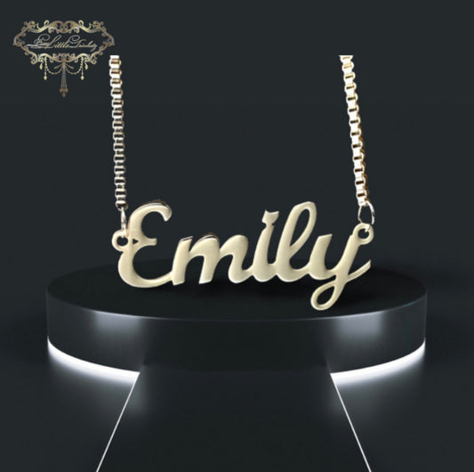 Classic Name Necklace (Box Chain)